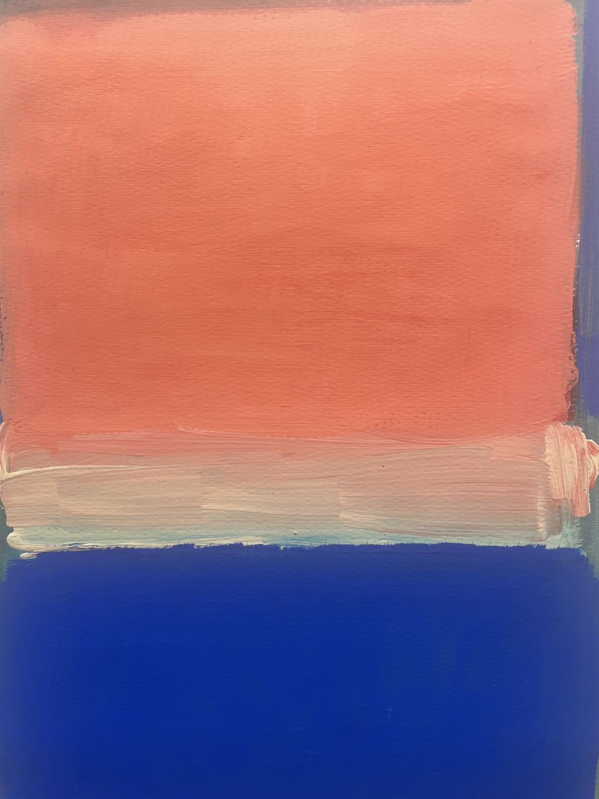 Mark Rothko Original Paintings on Paper Blue Orange Abstract Design Signed F16