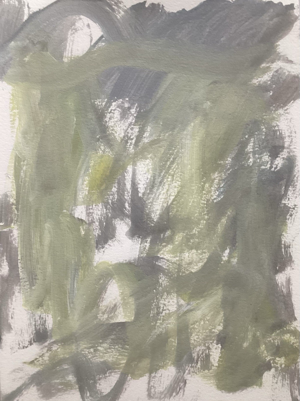PDQ Artist Original Figurative Brush Mark Abstract Expressive Acrylic 9×12 Paper