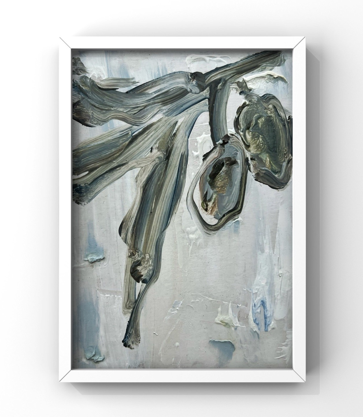 Olive Tree Inspired Wall Art Small Original Painting in Frame Tuscany Olives Art