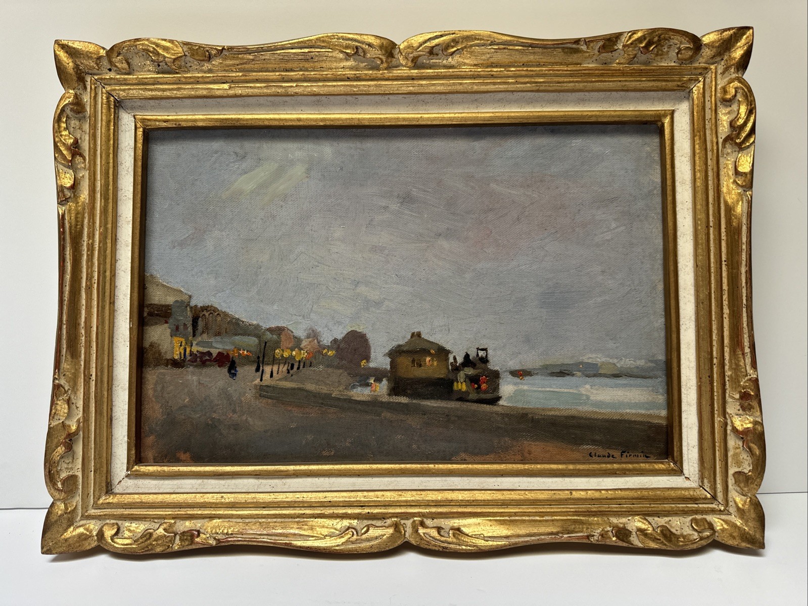 ANTIQUE FRENCH IMPRESSIONISM PAINTING LANDSCAPE MASTERFUL 1910’S CLAUDE FIRMIN