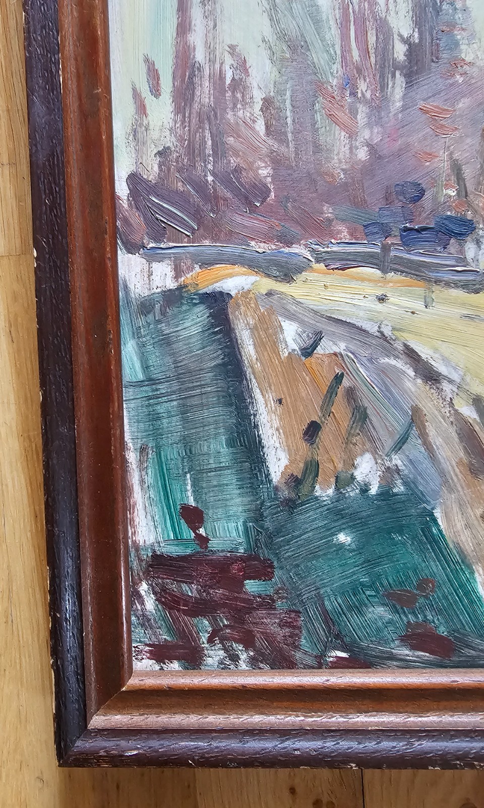 SCANDINAVIAN EXPRESSIONIST VINTAGE LANDSCAPE PAINTING ALEXANDER ROOS