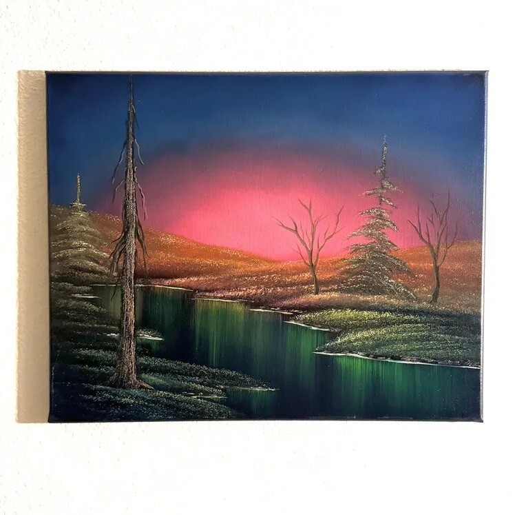 Blaze of Color Original Oil Landscape Painting 16x20in Oil On Canvas