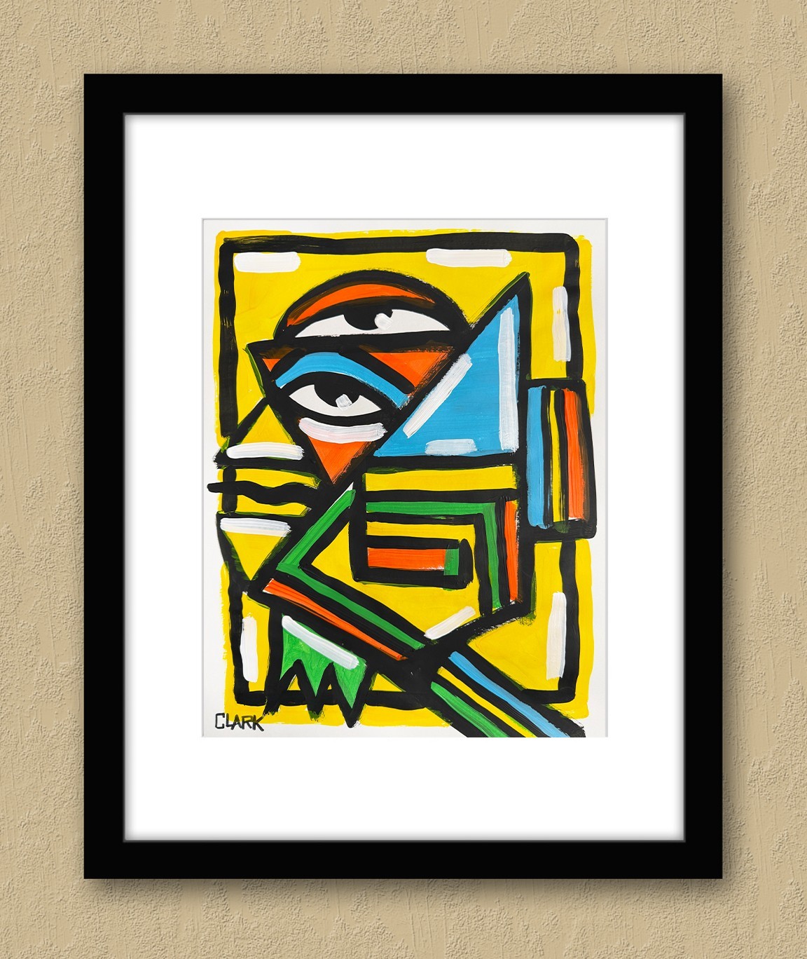 Unique Cubism Rooster Painting – 14×11″ Acrylics on Mixed Media Paper