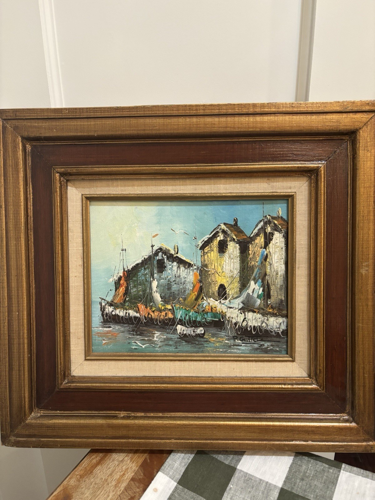 P.G. Tiele Original Signed Oil Painting on canvas mounted to wood panel 8×10