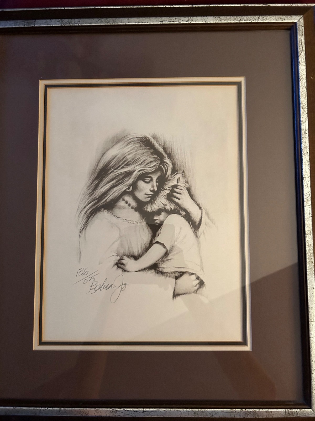 HAND SIGNED Barbara Jo «Caress» Serigraph – Limited Edition #136/375 w/ COA