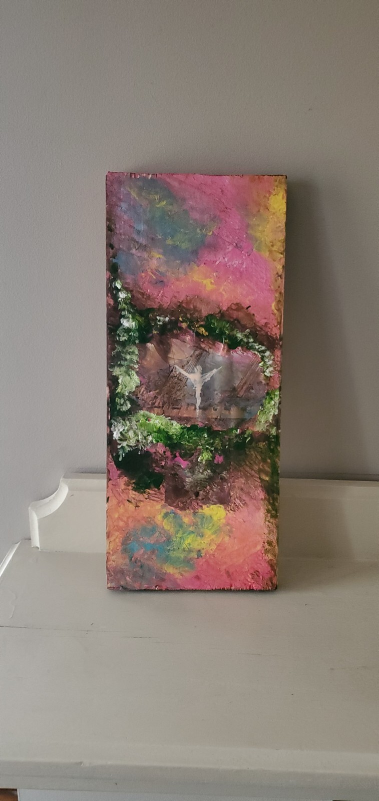 Interesting heavenly wildly colored Folk Art with Abstract and Outsider Tendency