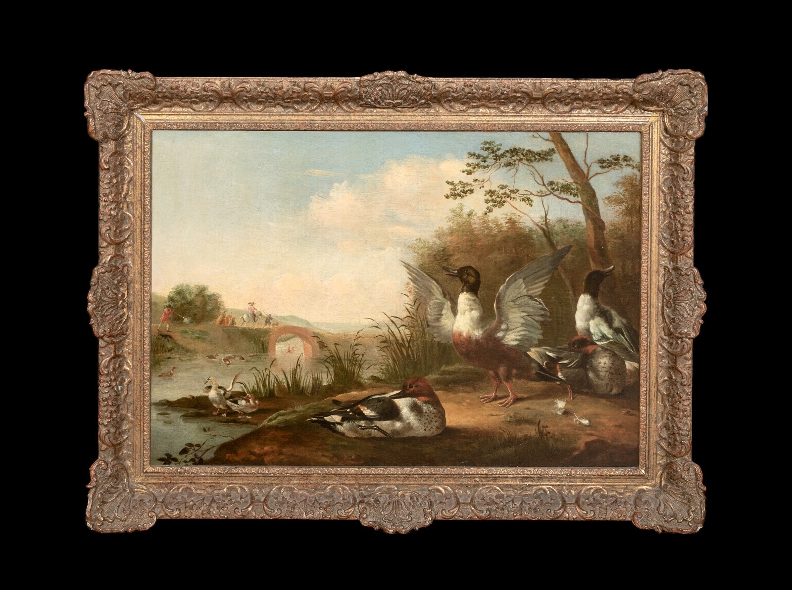 17th Century Ducks Birds Hunting On The River MARMADUKE CRADOCK (1660-1717)