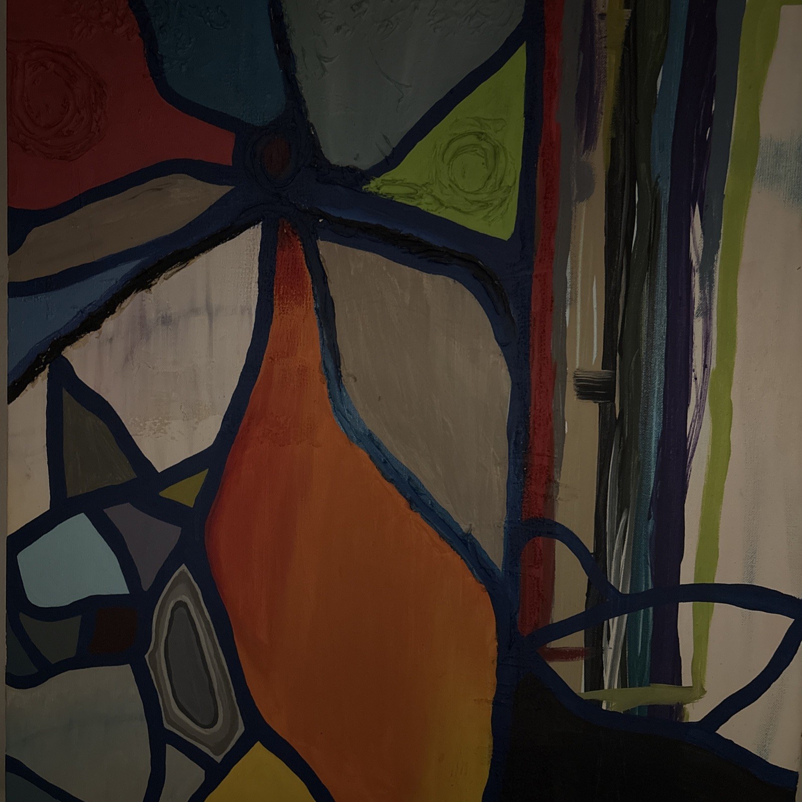 Original Art Painting Abstract Titled “when Looking At Desperately Times”