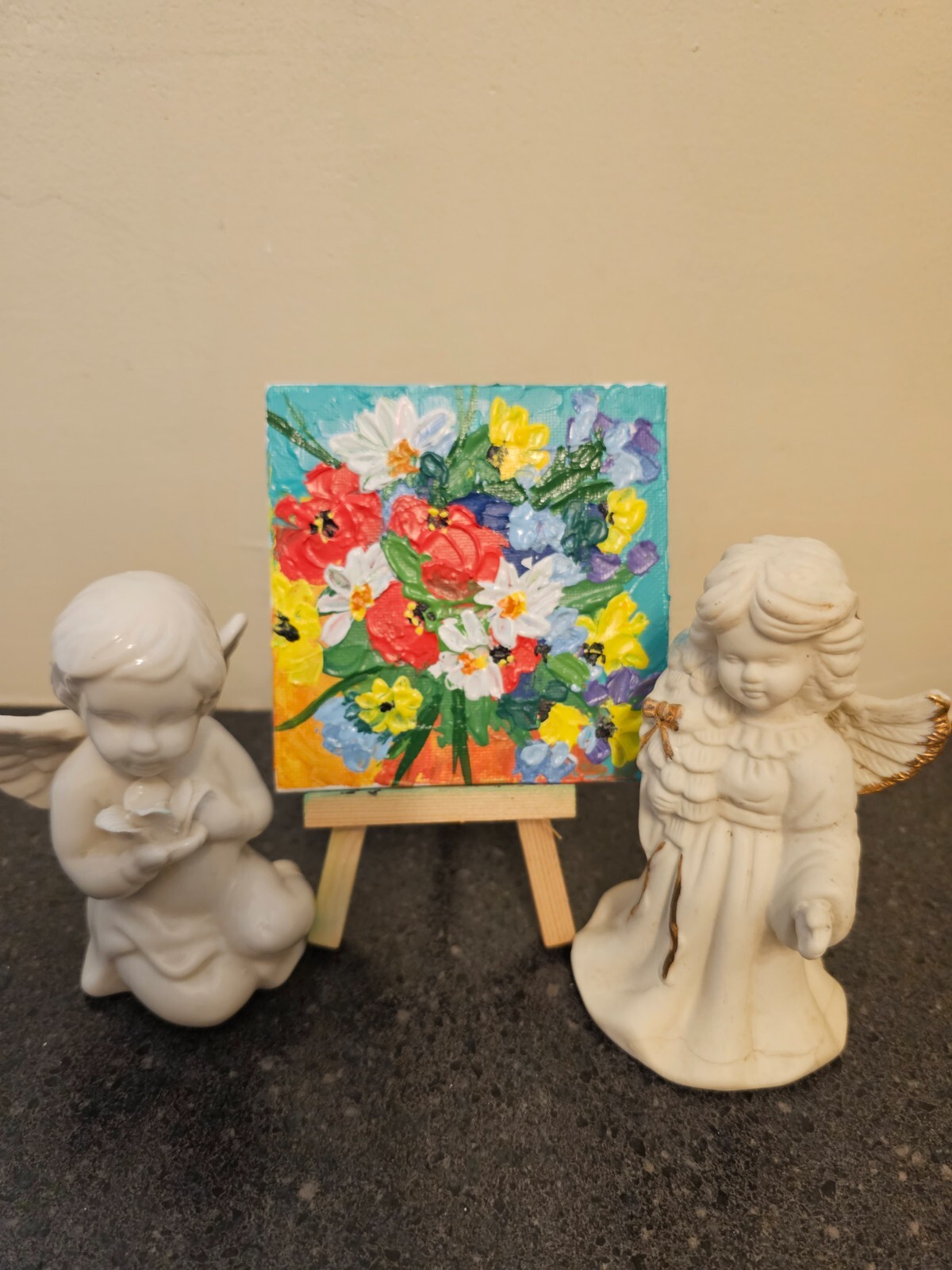 Bouquet of flowers in acrylic original Painting Flowers Art Still life