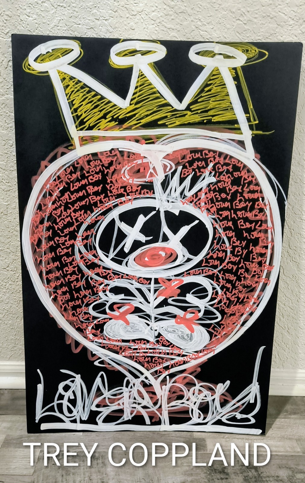 Trey Coppland, Lover Boy Abstract Acrylic Painting, 20+30 in, 2026, Signed