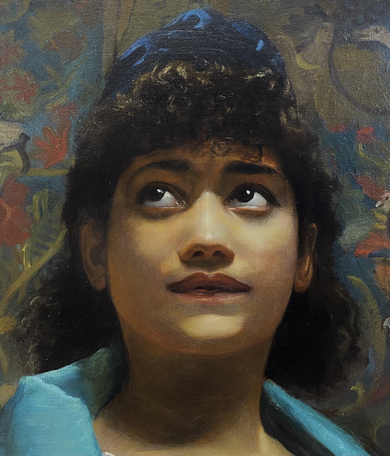 Exceptional 1879 A Mulatto Girl Portrait by Walter Scott Boyd Oil Signed 19th C.