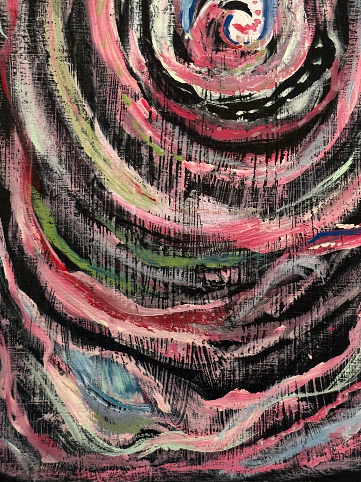 Galaxy painting on wood