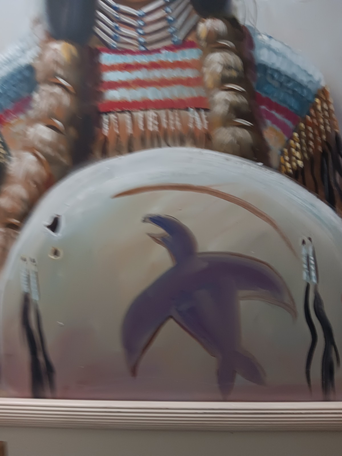 Original Oil Painting Native American Indian signed by A. Norman
