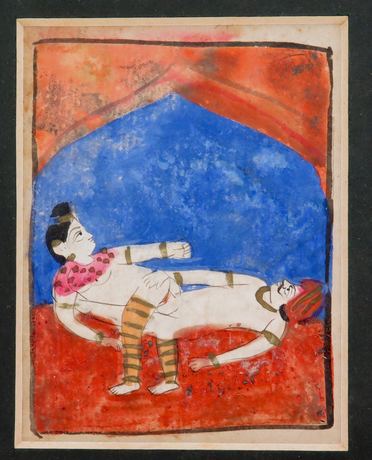Rare Mughal Empire / Persian / Ottoman / Arabian Erotic Watercolour on Paper. #6