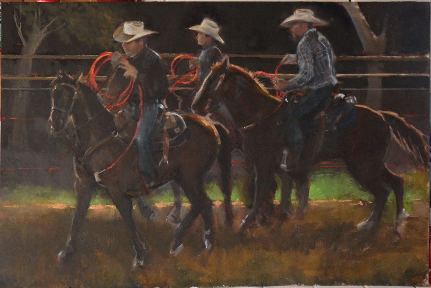 «The Three Pardners». LARGE Western horses Artist Marla Epstein