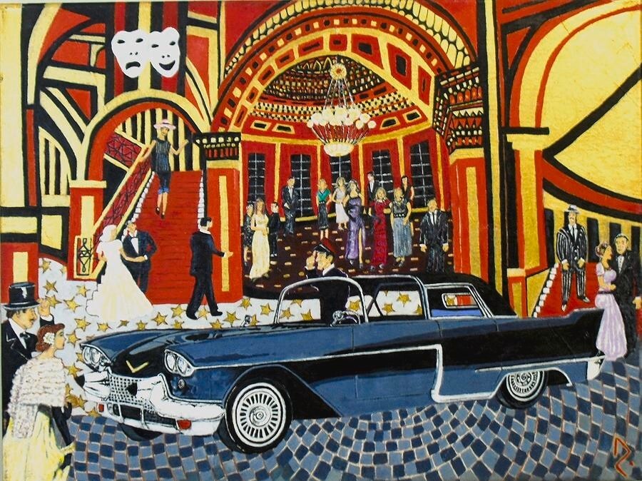 CADILLAC COLLECTION » OPENING NIGHT » 24″ x 18″ Original Acrylic on canvas