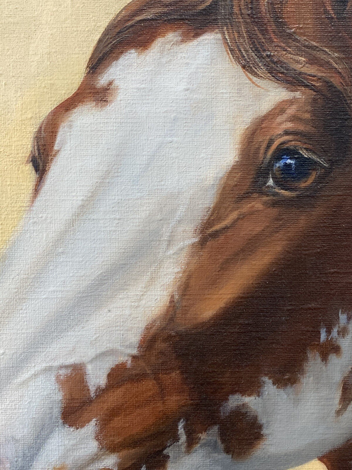 🔥 RARE Fine Vintage Old Western American Paint Horse Oil Painting BILOTTA 1960s