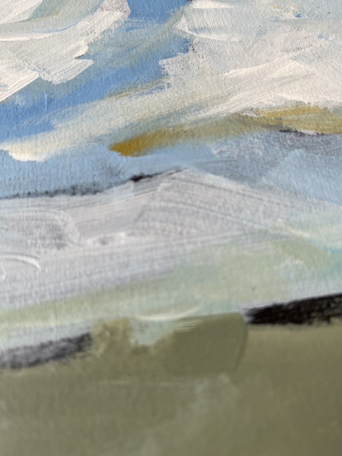 Contemporary Abstract Landscape Original Painting Signed Collectible Fine Art