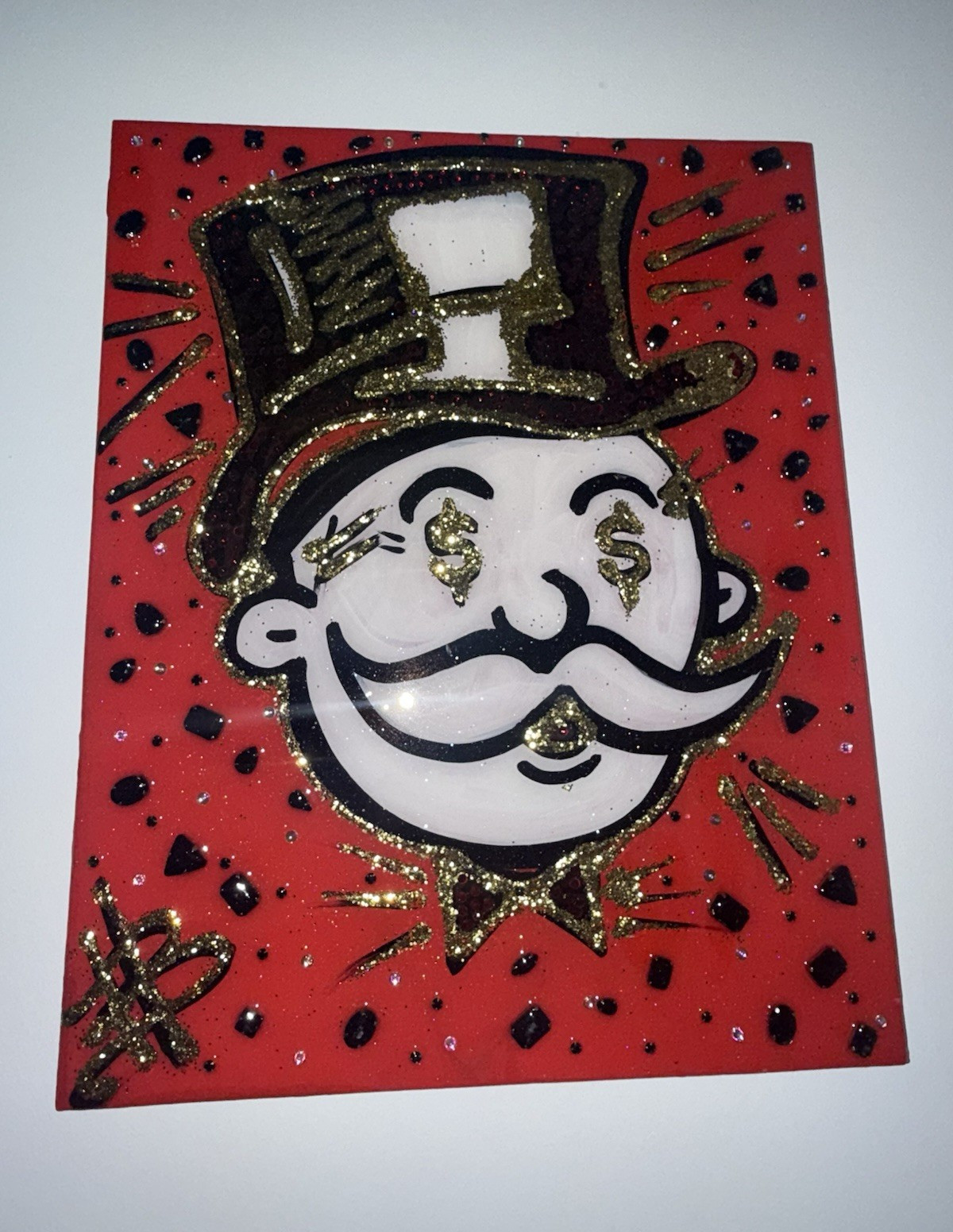 Monopoly Man Pop Art Painting – Unframed Single Piece Cartoon Character Art