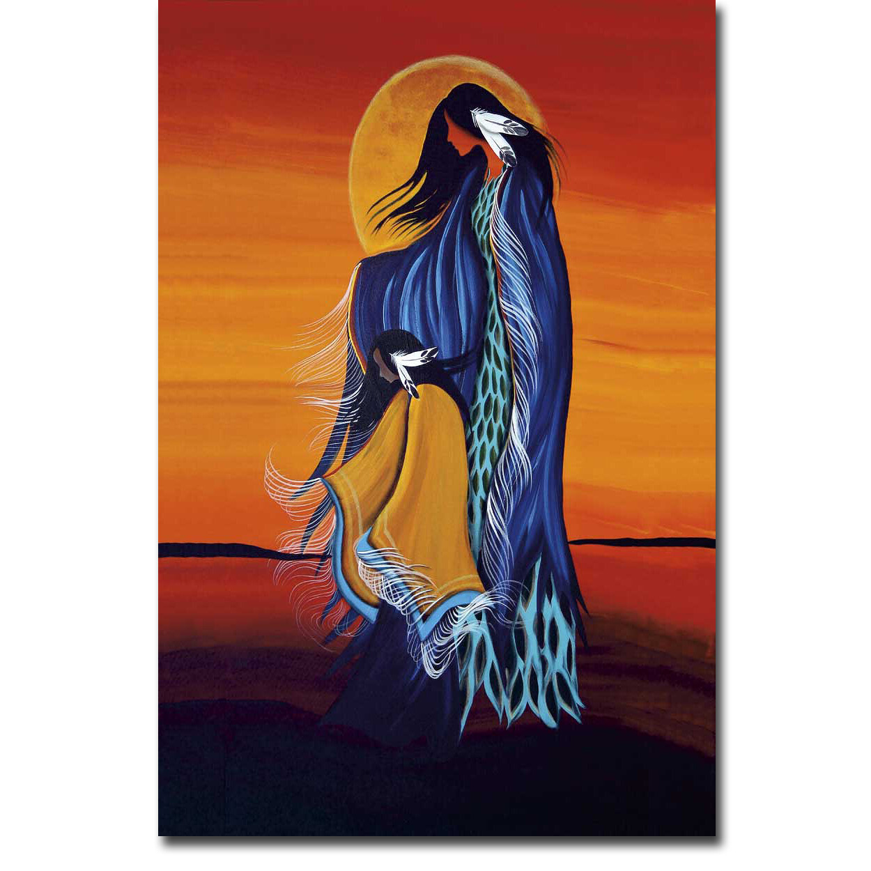 Mother and Daughter by Albert Gallery-Wrapped Canvas Giclee Art (36 in x 24 in)