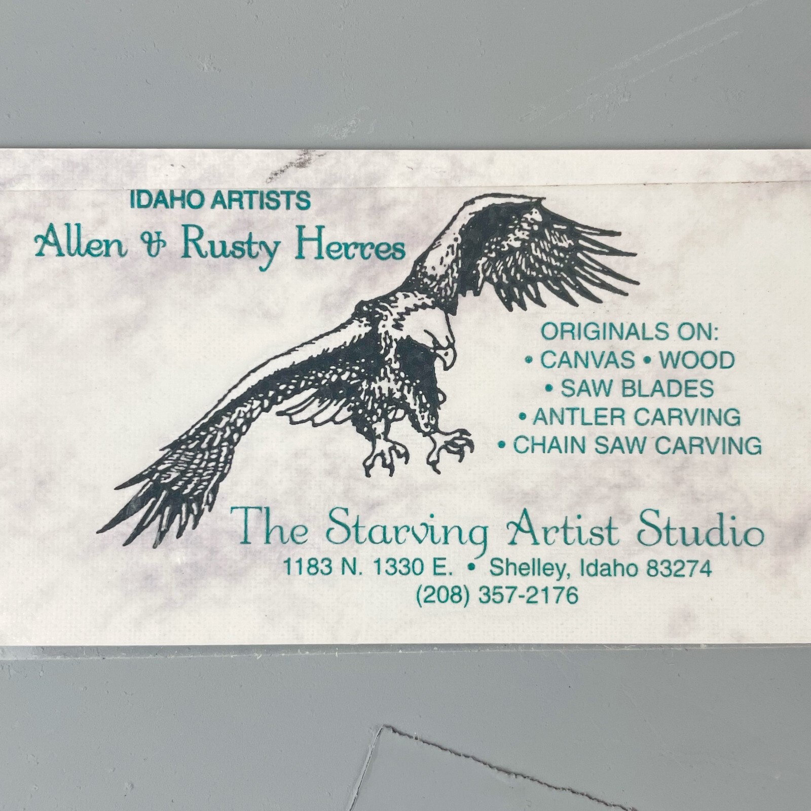 American Bald Eagle Portrait Painting Original Art Allen Herres Saw Blade 18″