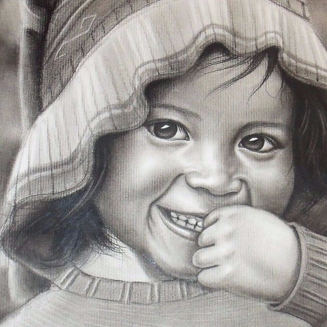 Original SKETCH – Signed – Authentic – Toddler Girl Child – 2008 – BEAUTIFUL!!!