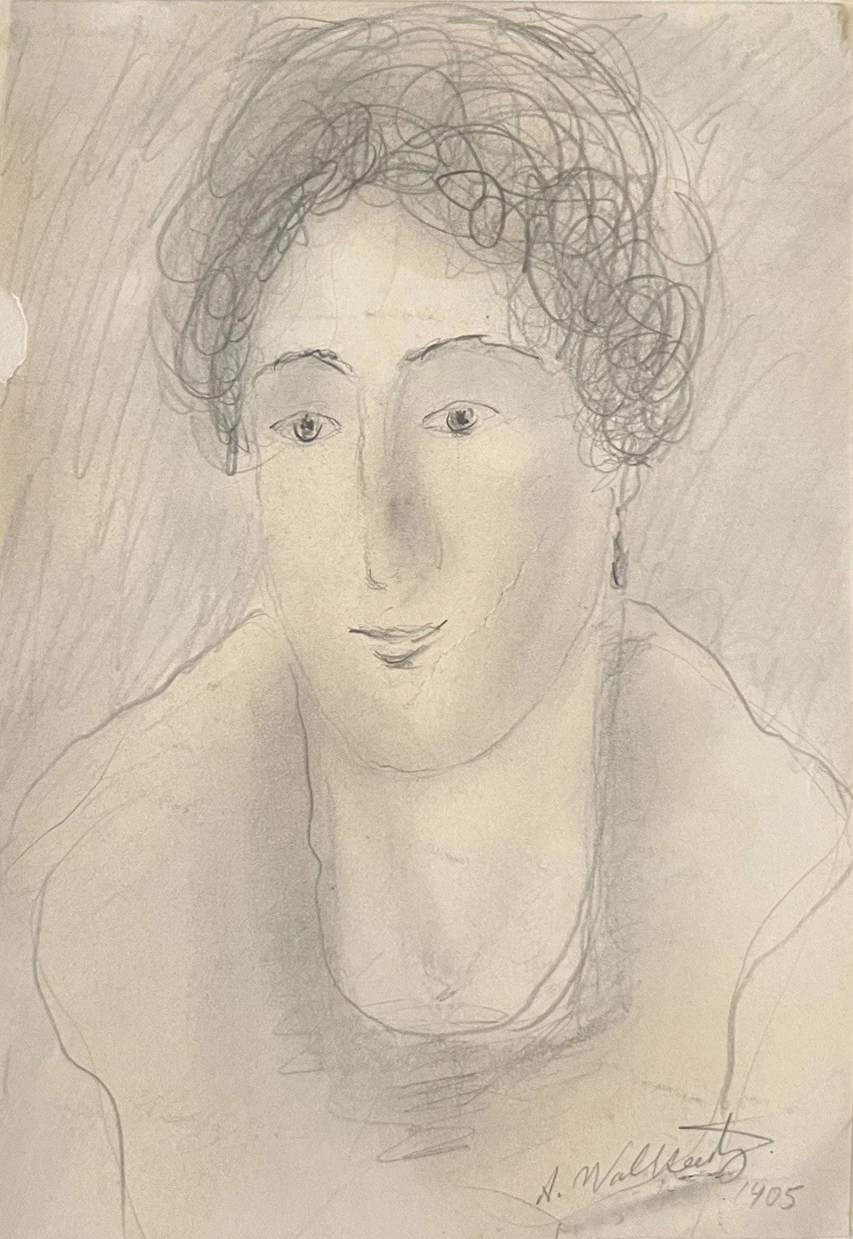 Abraham Walkowitz American Modern Drawing on Paper Signed Listed 1905