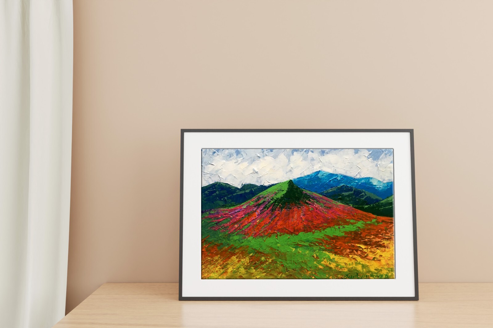 Oil Painting Carpathians Zadorozhnya V. Unframed Original Decor Art nAAA2583