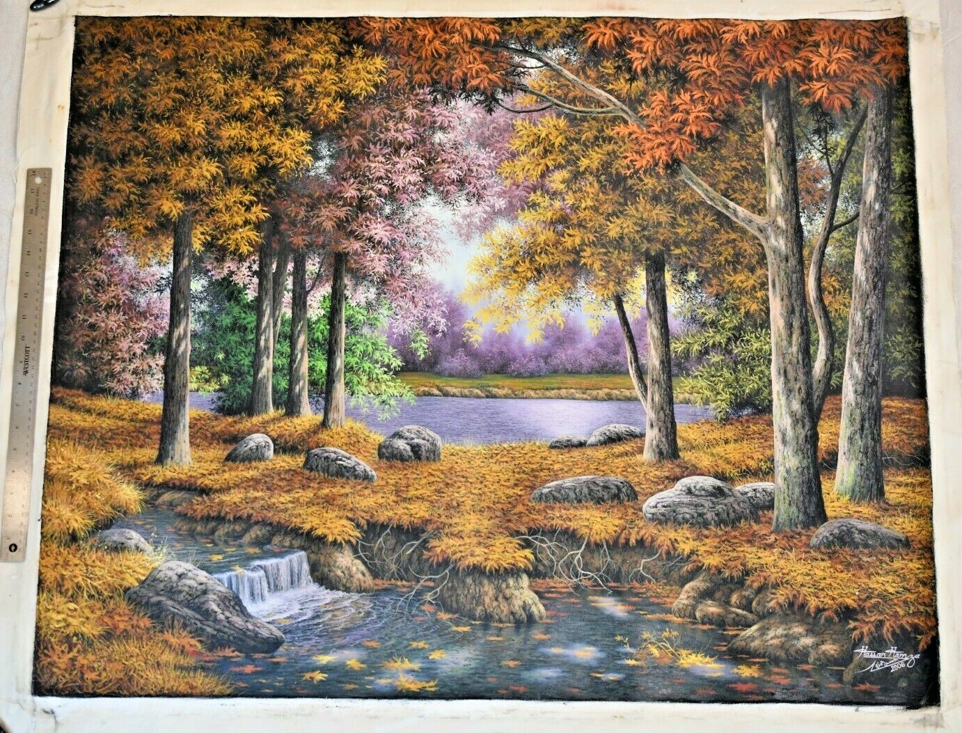 Original Oil Painting – Iraqi Artist HASSAN HAMZA – 2006 Oil on Canvas – 32 x 39