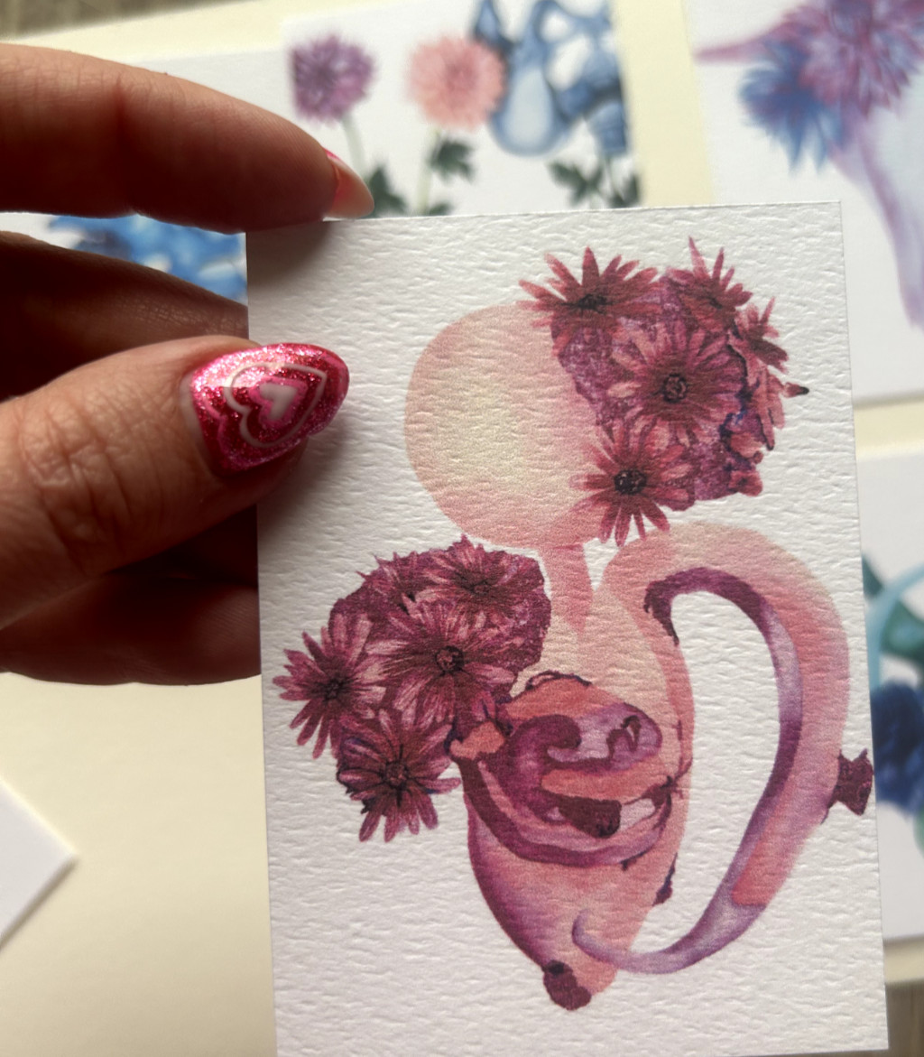 ACEO Edition- Print Sawyer Crane Rising Femininity Feminine Pink Womb Women