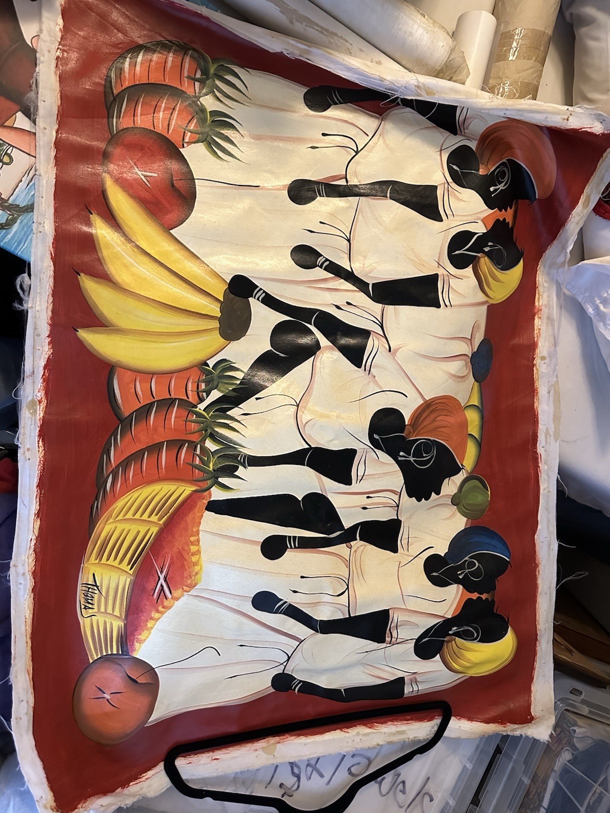 Large original painting on fabric
