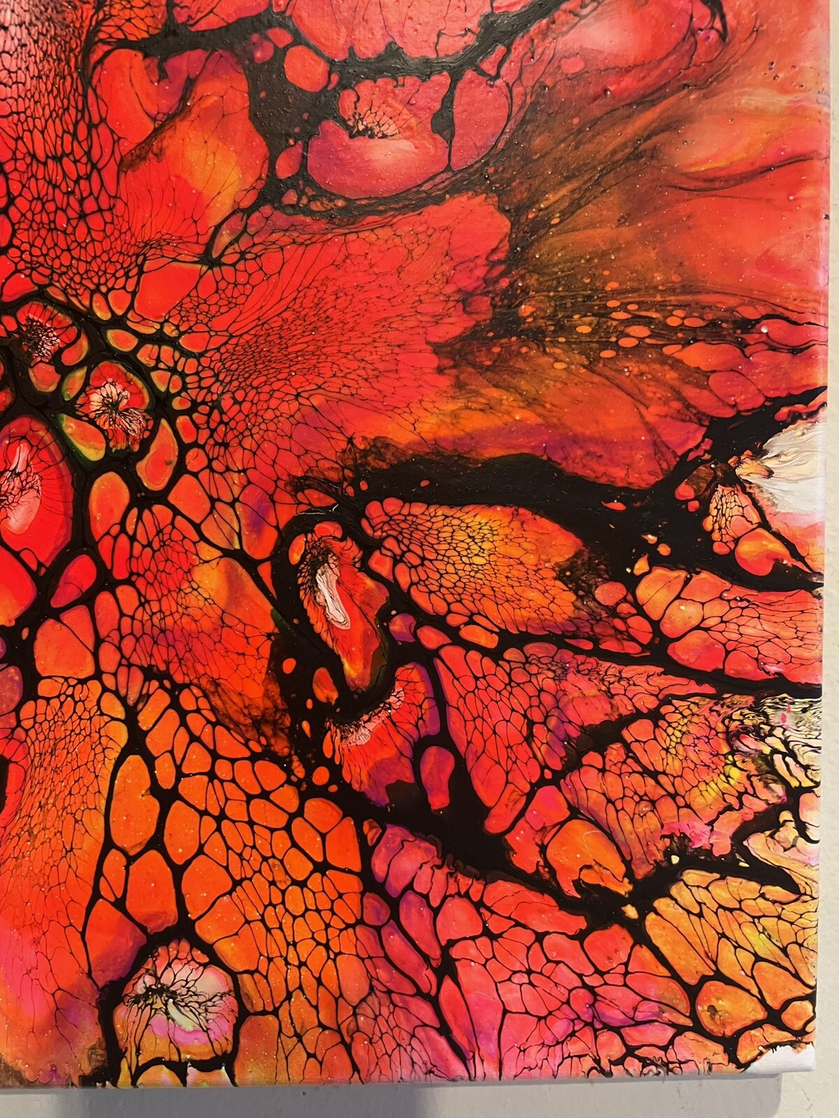 Acrylic Florescent Blacklight Painting/Fluid Acrylic/12 X 12