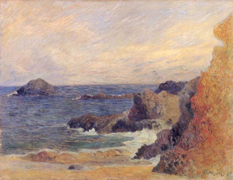 Rochers au bord de la mer by Paul Gauguin, handmade oil painting Reproduce 145