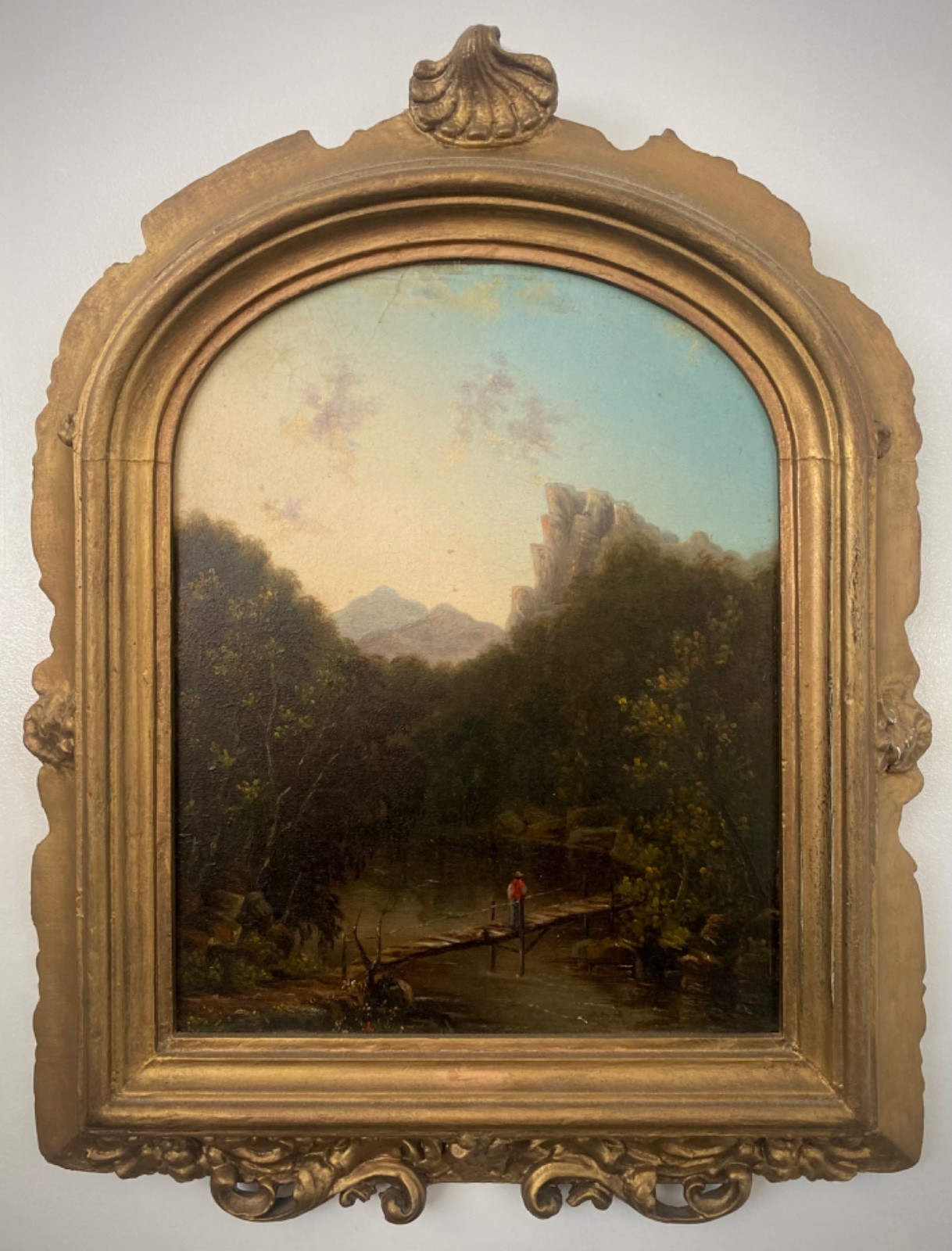 Early 19th Century Framed Oil Painting Attributed to the Hudson River School