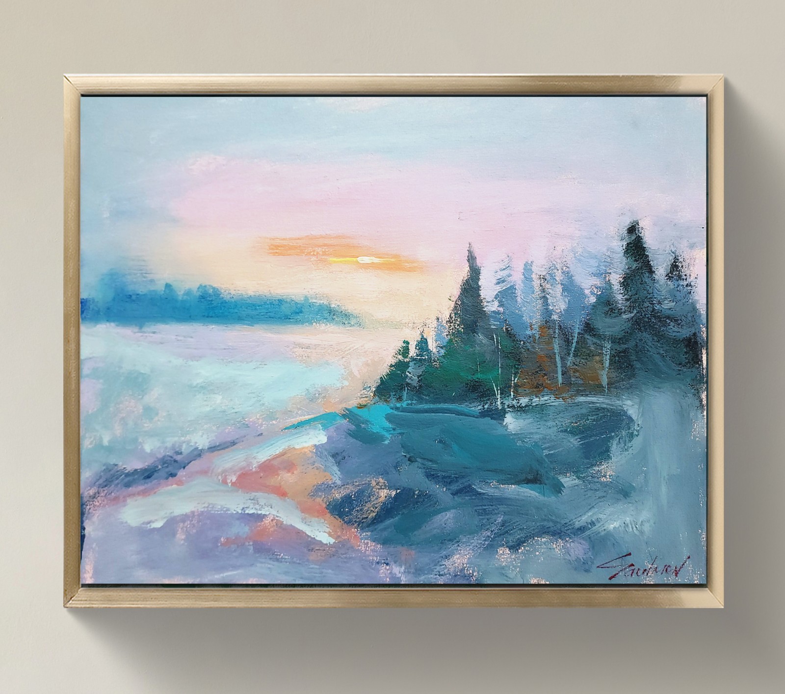 Original Impressionist Painting 14×11 inch on Canvas-Signed by Artist