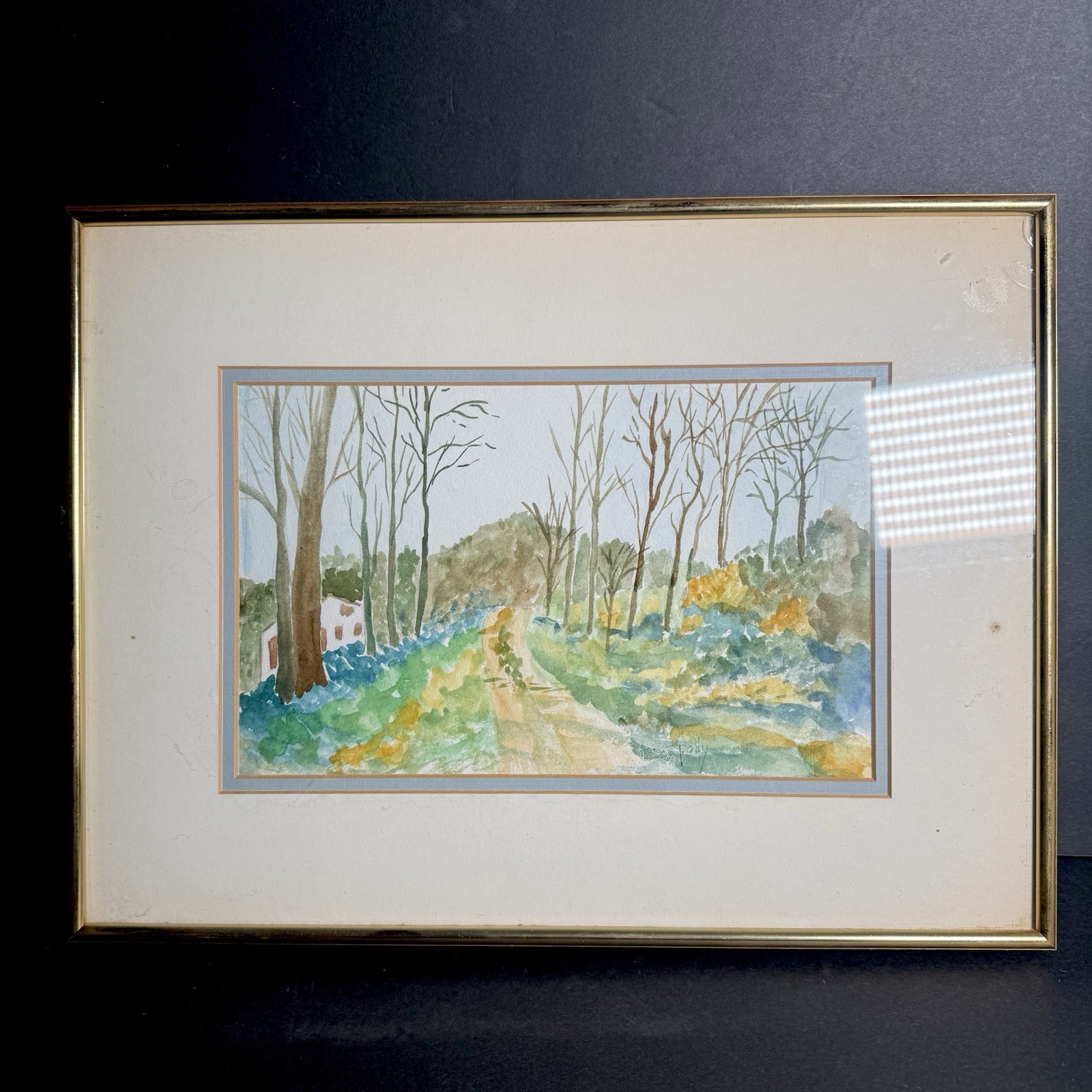 Watercolor Painting Signed Polly Fall In The Hudson Valley Series 11 16×12 Read