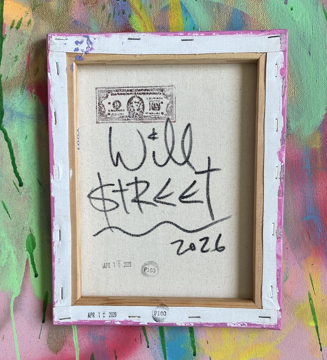 WILL STREET original 10×8 canvas painting/ Pokémon art meowth banksy pikachu