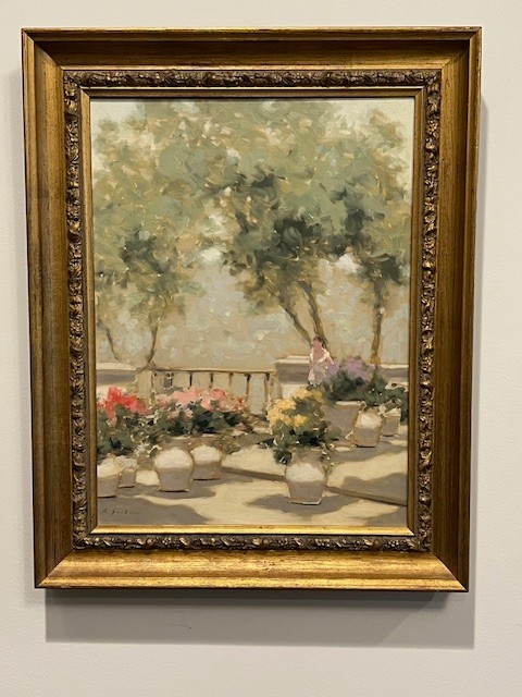 ANDRE GISSON (1921-2003) TWO MATCHING OIL PAINTINGS SIGNED BY ARTIST