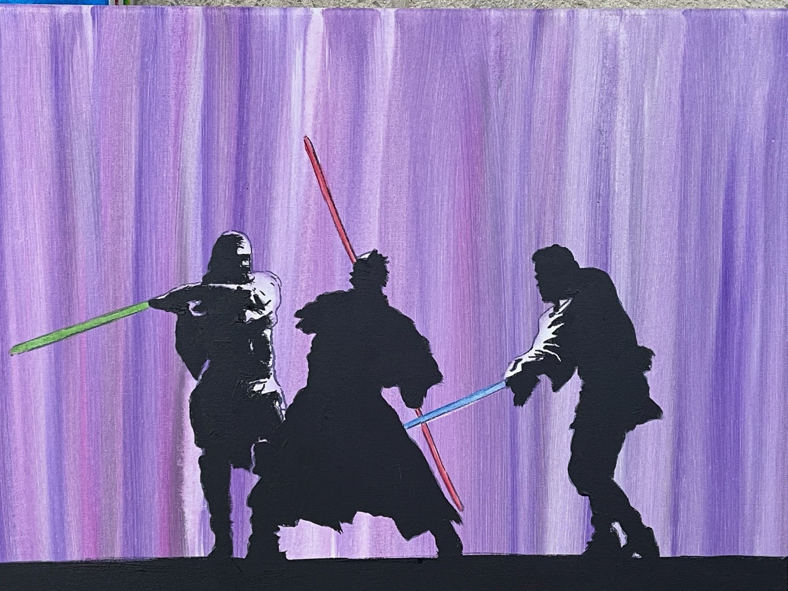 Seasoned Art Star Wars Phantom Menace Duel of the Fateslightsaber fight artwork