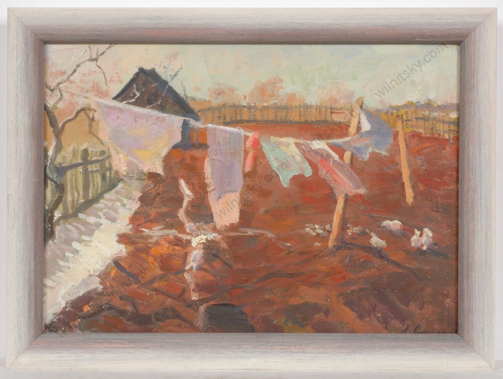 Arkadi Soroka (1921-2010) «Village Motif», Oil Painting, 1968 (1)