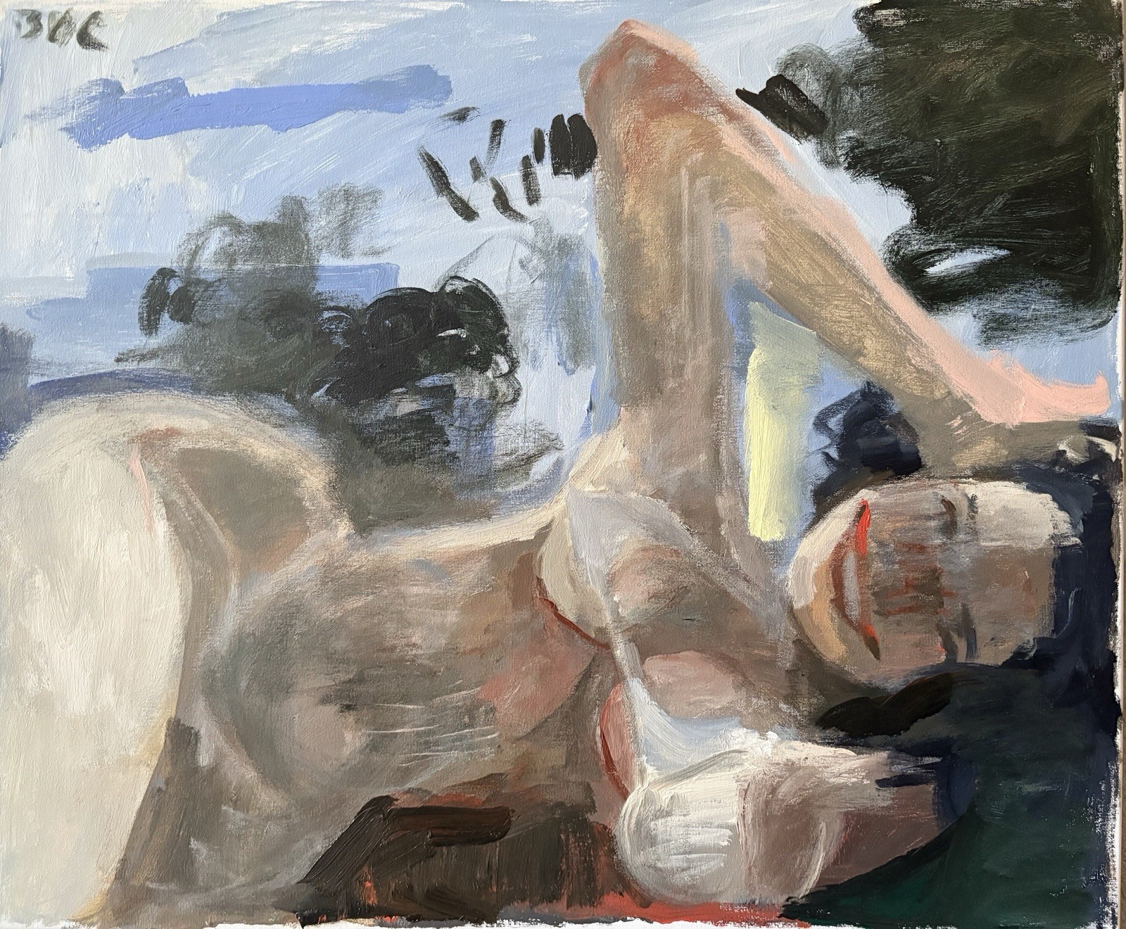 Figure Painting Woman Surrealist Landscape Cubism 20”x24” Canvas Original Signed