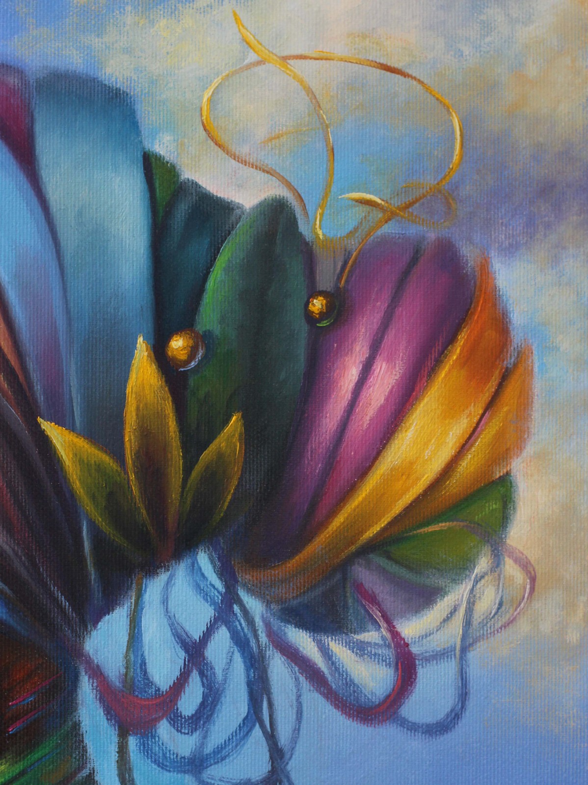 Original Oil Painting Fantasy Woman Portrait Surreal By Sery Dmitry Art