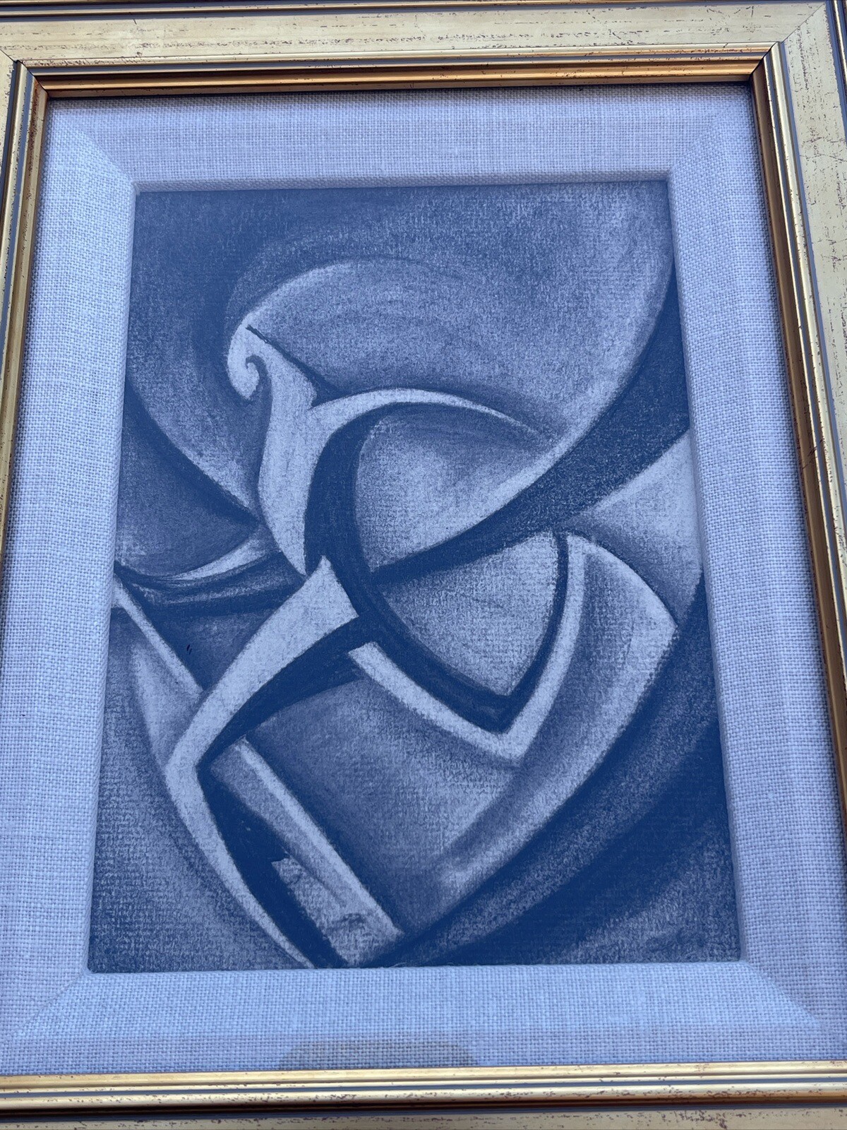 ANTIQUE Abstract Drawing Modernism Cubism Listed WALTER E COHEN JR 1930’s Deco