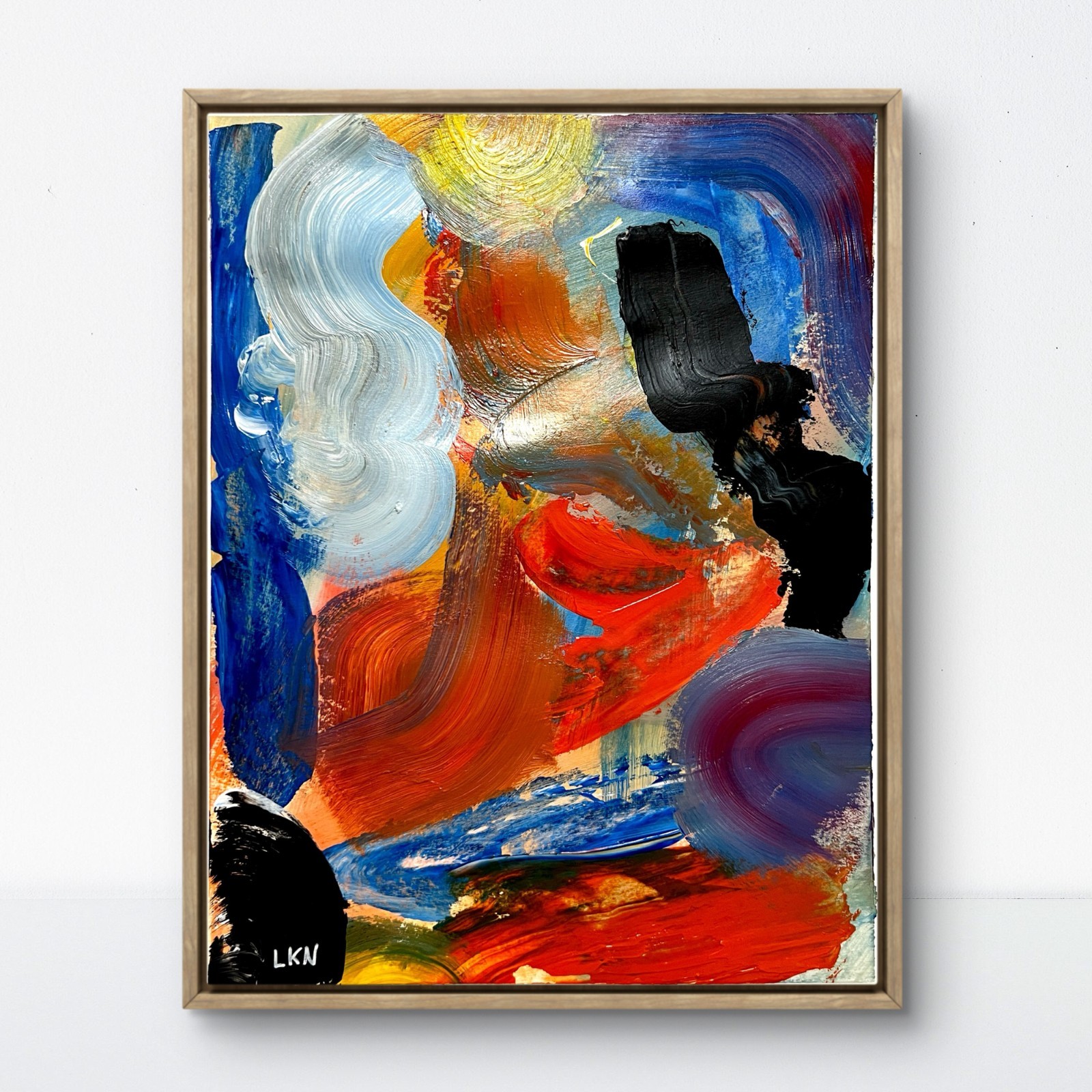 Laeknapes Solar Tension 14×11 Original Abstract Paper Gallery Home Painting Art