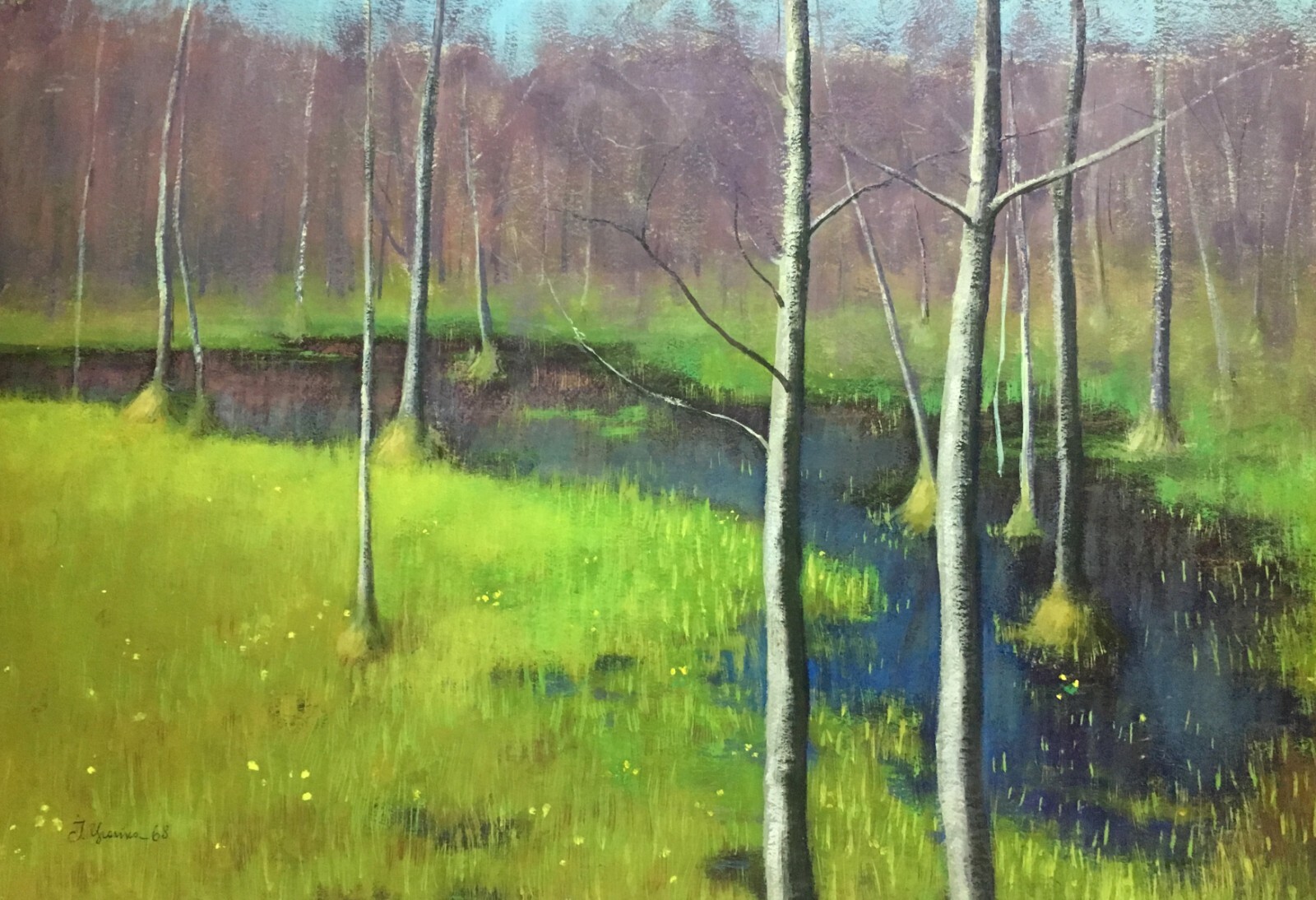 Oil Painting Unframed The Trees Tsyupka I Original Artwork Home Decor Art n624