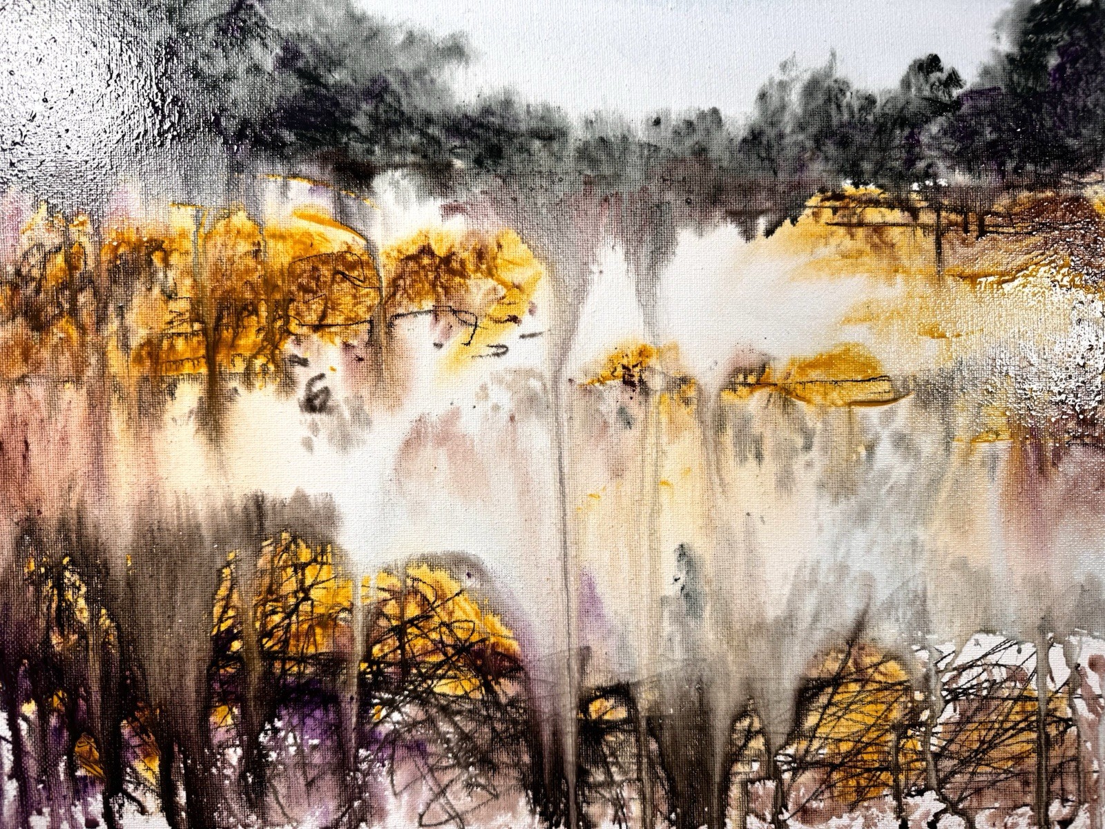 Original Abstract Expressionism 12×16 Landscape Handmade Signed Fine Art 308