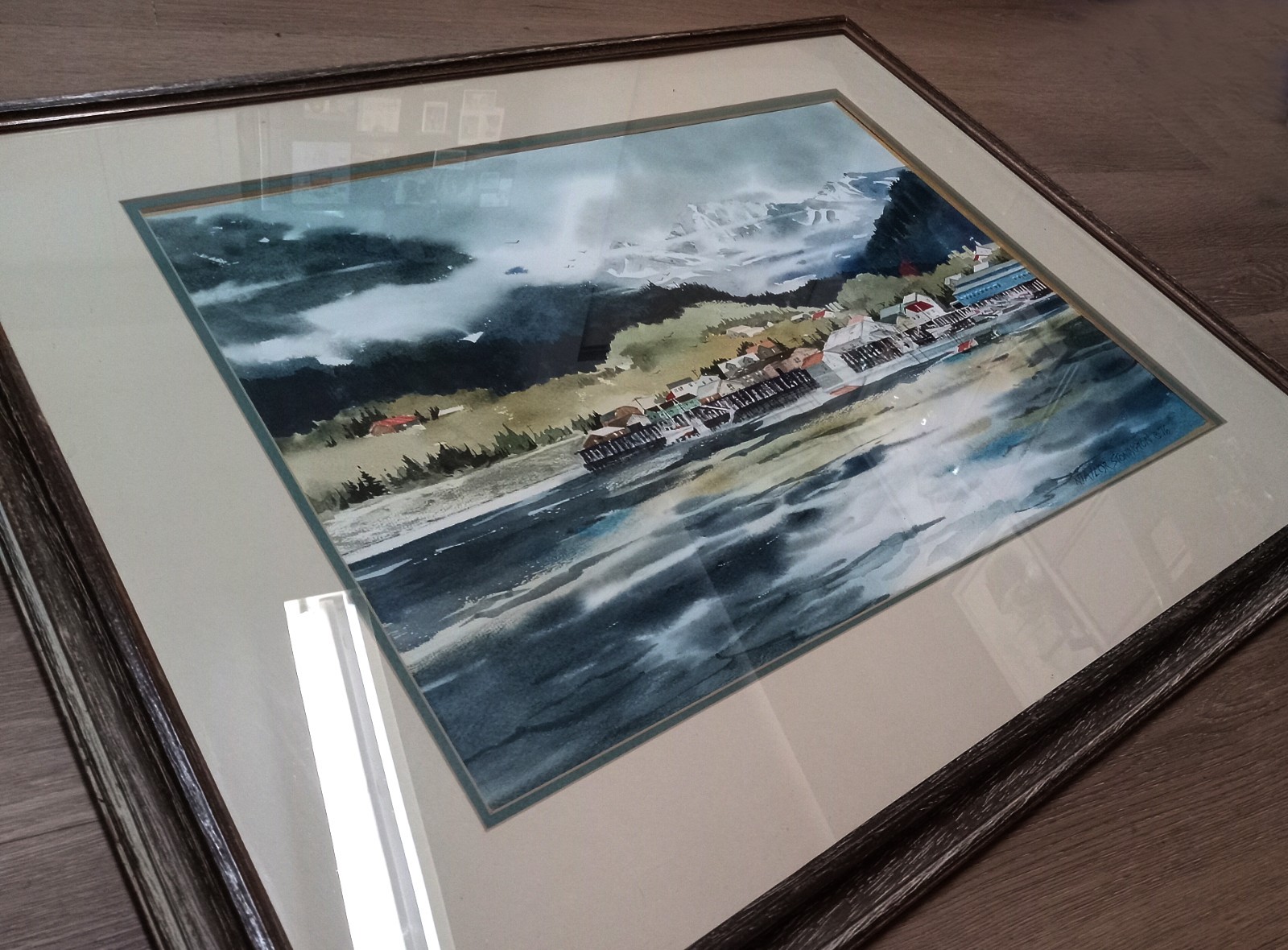 NANCY TAYLOR STONINGTON «SITKA » SIGNED ORIGINAL WATERCOLOR