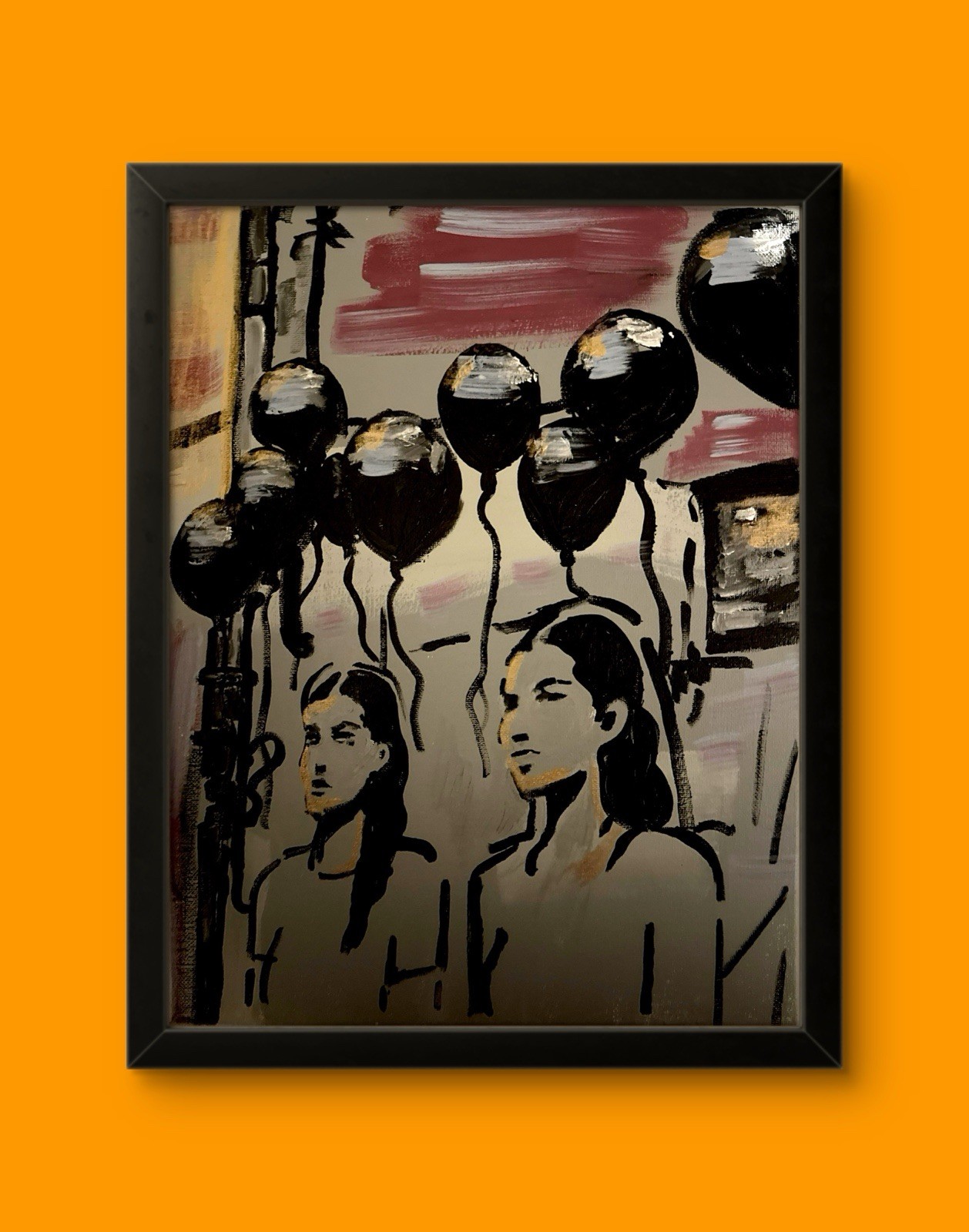 Original Contemporary Neo-Pop Canvas 11×14” Painting “Inflation” Decor Art COA
