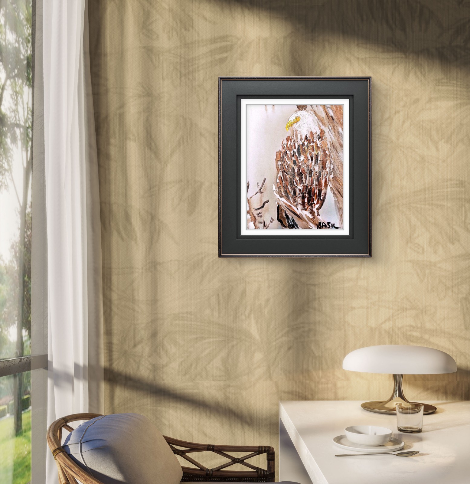 Bald Eagle Contemporary Expressionist Original Painting.