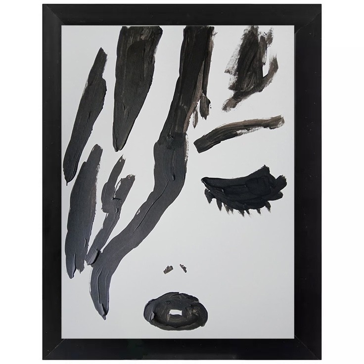 ABSTRACT /EXPRESSIONISM 9 x 12 Silhouette Girl Modern Street ART Painting